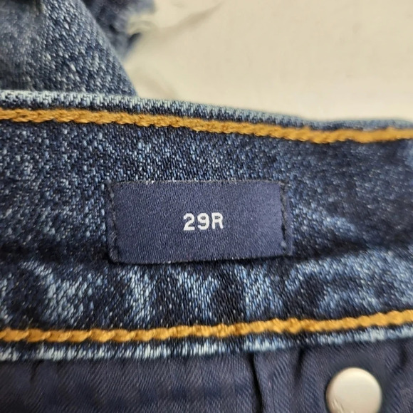 GAP Denim Distressed High Rise Straight Jeans Sz 29R - Picture 12 of 15